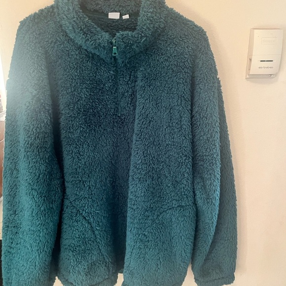 GAP Teal Fleece Sweater - Picture 1 of 4